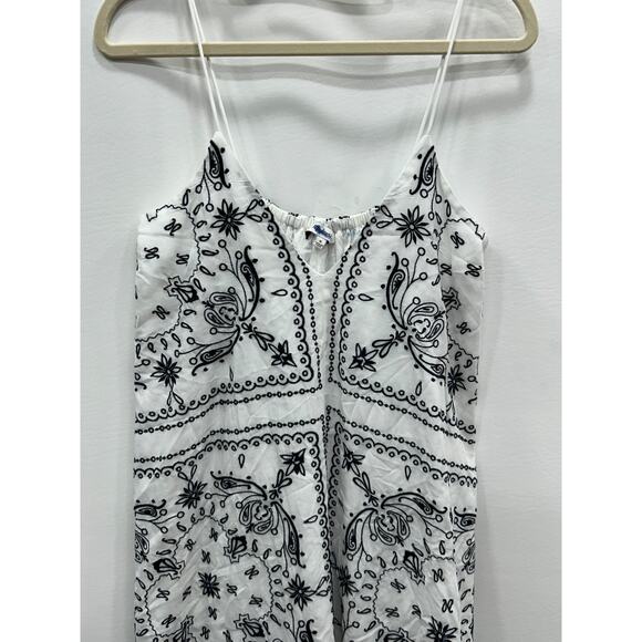 NWT Madewell Womens Embroidered Deep V-Neck Midi Dress Bandana White Size M - Picture 4 of 13